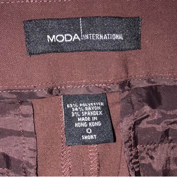 Moda International Beige 2-piece Lined Pants Suit. SZ 0 (pics show brown suit) - Picture 8 of 8